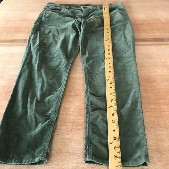Mother The Dropout Corduroy Jeans Women 29 Green Mid Rise Stretch Preppy 17896 - Picture 5 of 13